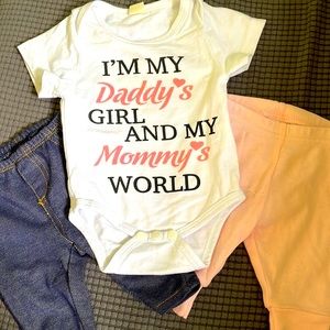 Two pants and 1 shirt put in bundle